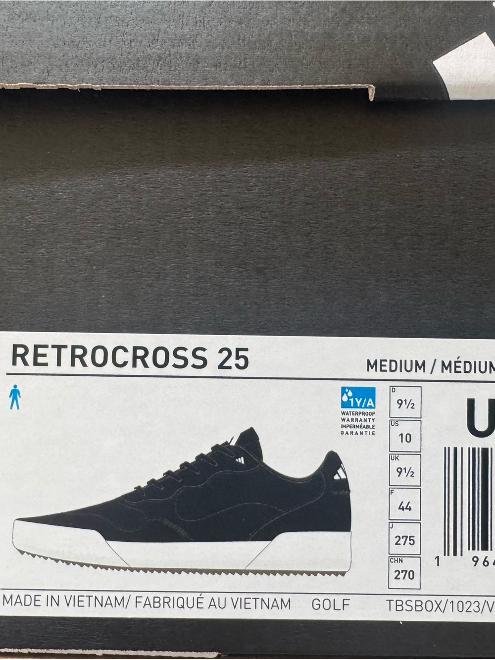 Adidas Men's Retrocross 25 Golf Shoes - Picture 5 of 9